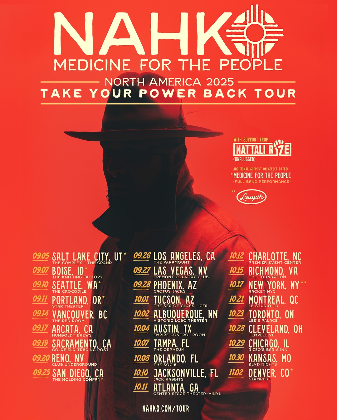 Medicine For The People Take Your Power Back Tour Poster 2025